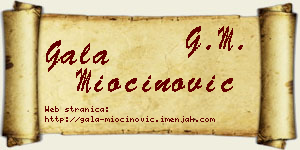 Gala Miočinović vizit kartica